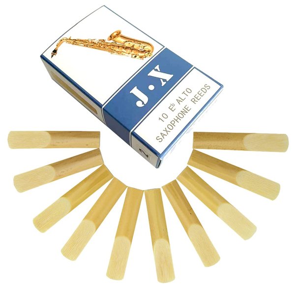 NICAVKIT 10 Pack Alto Saxophone Reeds 2.0/2.5/3.0, Alto Sax Reeds Strength 2.0 with Storage Box, Traditional Reeds for Alto Saxophone