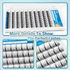 ETVITE Individual Lashes Eyelash Extensions 3D Clusters, Soft Natural Lightweight Handmade, Volume Individual Lashes Daily Use (Fishtail & Spike Lashes 10mm）