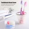 Toothbrush Head Cover, Toothbrush Protective Case, Toothbrush Head Cap, for Home Travel Camping Lightweight Safe Protecting Toothbrush Head(Transparent white)