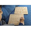 Montessori Alphabet Tracing Board| ABC + Numbers Double Sided with Wooden Pen | ABC Letters| Alphabet Learning Toys 3+ Year Old Toddler Writing Tools Preschool Classroom Must Haves by CosmoKool
