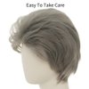 Tseses Grey Short Wigs for Men Anime Synthetic Layered Fluffy Heat Resistant Cosplay Costume Hair Wig