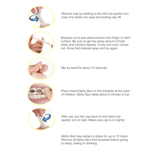 GishyGoo Orthodontic Wax Braces Bracket-Relief (10 Count)