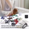 Elastic Cord for Bracelets, 2 Rolls 1 mm 330 Feet Sturdy Bracelet String, Stretchy Elastic String for Jewelry Making, Necklaces, Beading