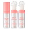 2 Colors Polvo De Hadas Fairy Highlight Stick Patting Powder Highlighter Makeup Shimmer Body Glitter Brightens the Natural 3D Face Powder Blusher for Brighten Face Body Lips Makeup Kit (2 Pcs Pearl White)