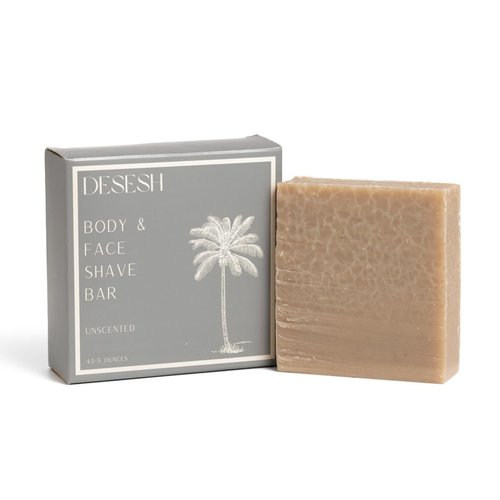 Natural Solid Shave Soap Bar, Highly Moisturizing, Handmade In The USA In Small Batches, No Artificial Fragrances Or Colors, Vegan & Cruelty Free, Designed For All Skin Types (Unscented)