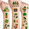 12 Sheets St. Patrick's Day Temporary Tattoos for Kids, St Patricks Day Party Supplies Green Shamrock Fake Tattoos Stickers Irish St Patricks Day Decorations Party Favors for Kids Boys Girls