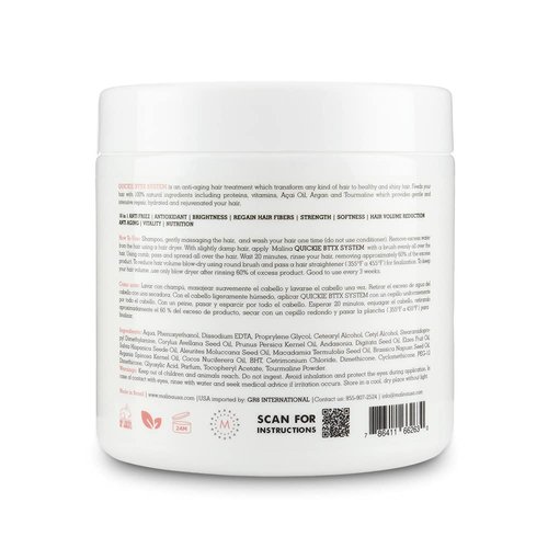 Malina Quickie BTTX System Vegan Protein Hair Treatment - 500g