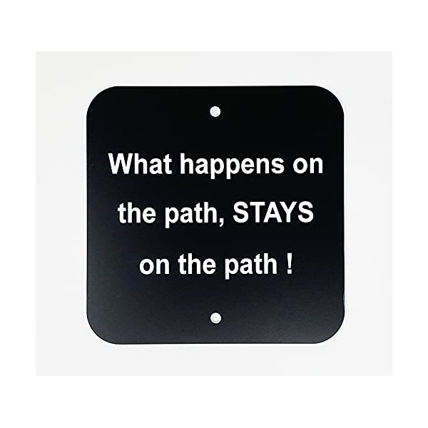 Comfort House Small Yard Sign or Garden Plaque Personalized with Your Own Custom Message. Mark Path, Parcel Delivery Instructions, No Fertilizer, Organic Garden Sign, Etc. 5"x5". # J0274