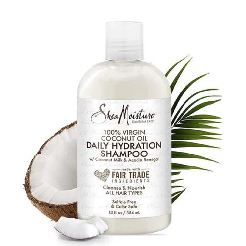 SheaMoisture Daily Hydration 100% Virgin Coconut Oil Shampoo silicone and sulphate free for all hair types 384 ml
