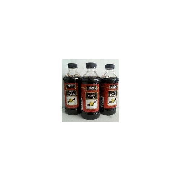 Spice Supreme Vanilla Extract, Imitation, 8-ounce (Pack of 3)