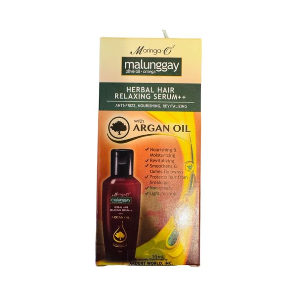 Moringa-O2 Malunggay Herbal Hair Serum with Argan Oil, 55 mL