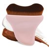BEAUTYFACTOR Self Tanner Brush - Kabuki Brush Body Leg Makeup Brush for Self Tanner,Sunscreen - Self Tanning Mitt Bronzer Brush for Face Body Self Tan (Pink)