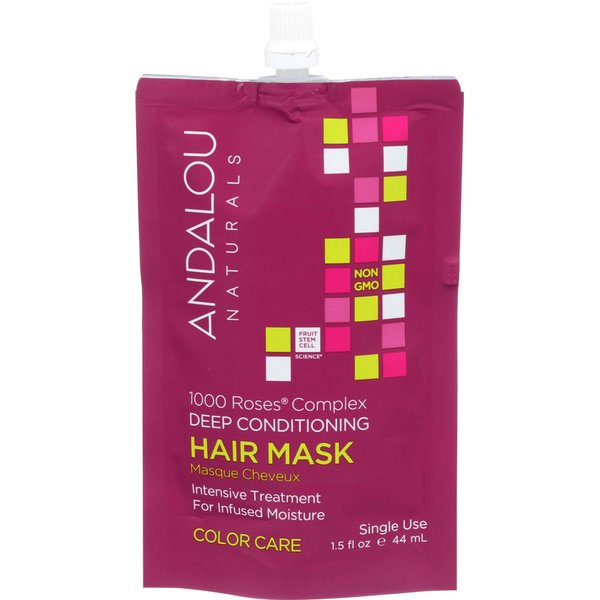 Andalou Naturals 1000 Roses Complex Color Care Deep Conditioning Hair Mask 1.5 oz. Hair Care