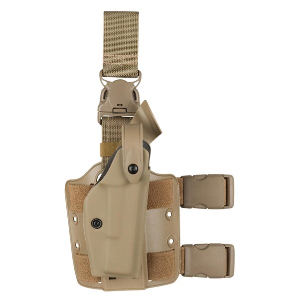 Safariland 6005 SLS Tactical Holster with Quick-Release Leg Strap, Sig Sauer P320 9mm, 40 Full Size, Thigh Rig, STX Tactical Flat Dark Earth Brown, Right Hand