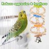 BWOGUE 7 Packs Bird Parrot Toys Natural Wood Chewing Toy Bird Cage Toys Hanging Swing Hammock Climbing Ladders Toys for Small Parakeets, Cockatiels, Conures, Finches,Budgie, Parrots, Love Birds