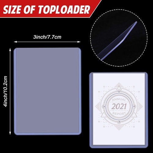 Card Sleeves Baseball Card Protectors Hard Plastic Top Loads for Cards 3 x 4 Inch Baseball Card Sleeves Trading Card Sleeves PVC Holder for Sports Baseball Football Game Cards (120 Pieces)