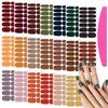SILPECWEE 20 Sheets Solid Color Nail Wraps for Women Adhesive Nail Polish Stickers Stick on Nail Polish Strips for Women Gel Nail Strips Fingernail Manicure Design with Nail File