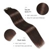 YILITE Clip in Hair Extensions 100% Remy Human Hair 8Pcs 120 Gram Double Weft Straight Real Human Hair Straight Clip in Hair Extensions for Women (20inches #2 Darkest Brown)