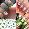 6 Sheets St. Patrick's Day Nail Art Stickers Green Shamrock Nail Stickers 3D Self Adhesive Nail Decals Shamrocks Nail Designs Green Nail Art Supplies for Women Girls St. Patrick's Day Nail Decoration