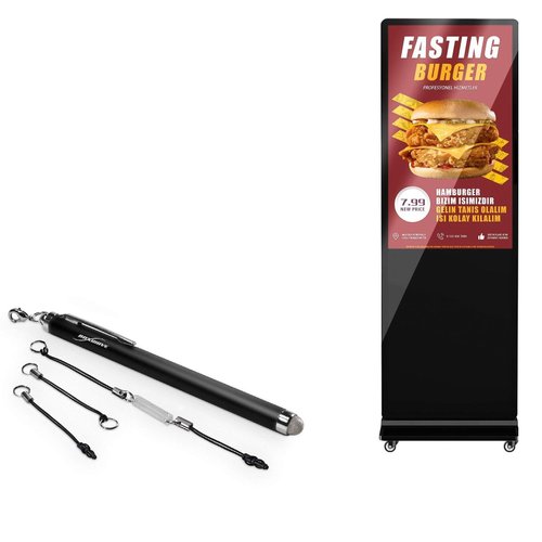 BoxWave Stylus Pen Compatible with JASZDOT Digital Signage Displays LCD 43' - EverTouch Capacitive Stylus, Fiber Tip Capacitive Stylus Pen - Jet Black