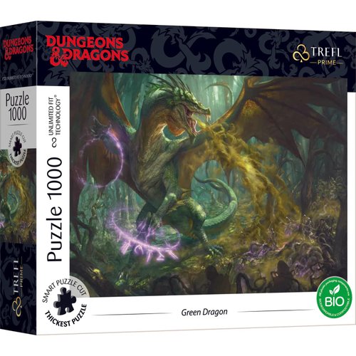 Trefl Prime 1000 Piece Puzzle - Dungeons & Dragons - The Hunt for the Green Dragon