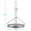 Perforated Turkey Chicken Poultry Deep Fryer Accessory Kit with Wire Handle Lifter Hook Vertical Roaster Holder Base
