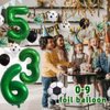 Soccer Birthday Party Decorations Kids Boys Girls Soccer Ball Themed 7 Year Children's Birthday Decoration Number 7 Balloon Garland, Soccer foil Balloon, Green Balloon Soccer Themed Celebration