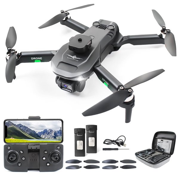 NUNUBE TOY Drone, Mini Drones with Camera 720P, RC Drone, Foldable FPV Drone for Beginners, Auto Hover, One Key Start/Land, 3D Flips, 2 Batteries, Toys Gifts for Boys