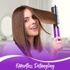 Herstyler Straightening Comb for Hair - Flat Iron Comb for Great Tresses - Hair Straightener Comb with A Grip - Keratin Comb for Knotty Hair - Hot Iron Comb to Smooth Hair - Trendy Set of 2 - Purple
