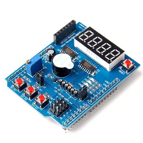 HiLetgo Multi-Function Shield ProtoShield Multi-Functional Expansion Board Sensor Shield Module with Four Digital Display for Arduino