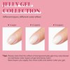 Vishine Neutral Gel Nail Polish 16ml Frosted White Milky Jelly Gel Polish Translucent Color Nail Gel Soak Off UV LED Nail Lamp Jelly Sheer Gel Polish Nail Art Gel 0.54Oz E020