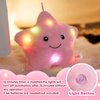 WEWILL 9'' LED Twinkle Star Soft Plush Pillow Toys Glowing Stuffed Star Light up Pillow Plush with Colorful Night Lights Birthday Valentines Day Gift for Toddler Kids(Pink)