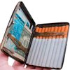 Cigarette Case Box Metal Retro 85mm King Size (18-20 Capacity) Sturdy Double Sided Spring Clip Open Pocket Holder Vintage Golden