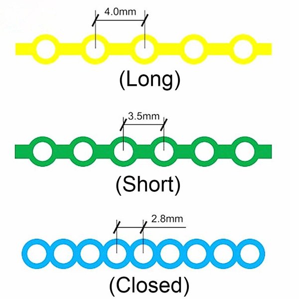 RZJZGZ Clear Dental Orthodontic Elastic Chain Power Chains Brace Orthodontic Spool Elastic Rubber Band (Short) …