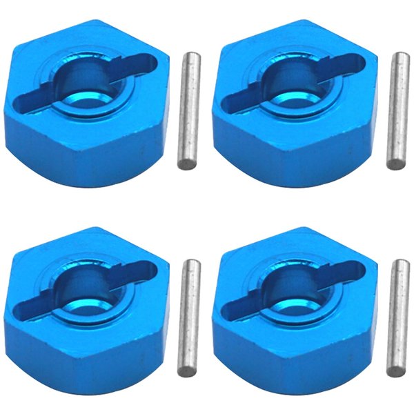 4Pcs ShareGoo Metal Wheel Hex Hubs Mount Adapter with Pins Upgrade Parts Compatible with Wltoys 12428 12423 Feiyue FY-03/04/05 1/12 RC Car Rock Crawler