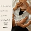 Essential Plus Day - 4 Nursing Pads - Ultra Absorbent - Reusable & Washable Breast Pads - Heavy Leaks - Stay Dry All Day, Eco-Friendly. Say Goodbye to Disposable Pads