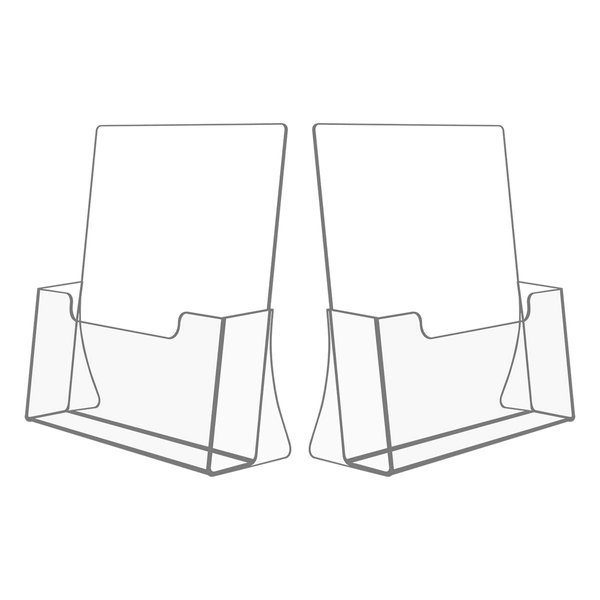 NIUBEE Acrylic Brochure Holder 8.5 x 11 inches 2 Pack, Clear Acrylic Literature Holder Plastic Flyer Display Stand, Acrylic Countertop Organizer for Magazine, Pamphlet, Booklets, Menu, Journals