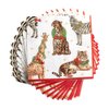 Entertaining with Caspari Luncheon Napkins, Wild Christmas, Ivory, Pack of 20