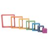 TickiT - 73416 Wooden Rainbow Architect Squares - Nesting Puzzle - Stacking Blocks for Ages 12M+