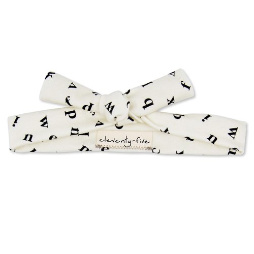 Organic Knotted Adjustable Headbands for Women - Alphabet