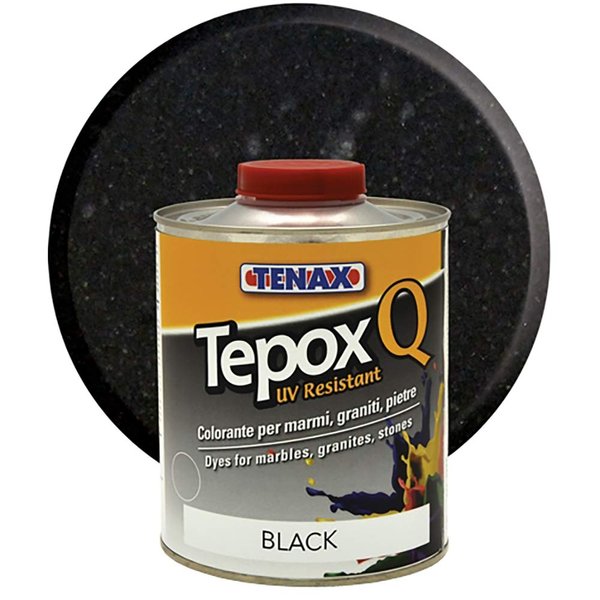 Tenax Tepox Q Stain for Stone - 1/4 Liter Black