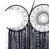 ANROYE Black Triple Moon Goddess Macrame Wall Hanging, Wicca Crescent Dream Catcher for Witch Home, Hippie Dreamcatcher for Witchy Bedroom Decoration, Pagan Woven Tapestry for Wiccan Adults Decor Gift