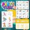 EMOME 408 Mermaid Temporary Tattoos Girls, Glitter Tattoos for Kids Waterproof, Birthday Party Favors Supplies Great for Girls Party Accessories Goodie Bag Stuffers Party Fillers