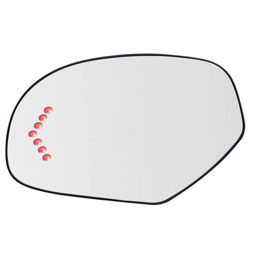 Driver Side Heated Mirror Glass Replacement For 2007-2013 Cadillac Escalade Yukon Chevrolet Suburban Silverado GMC Sierra Tahoe Avalanche Sierra - Side Mirror with Rear Holder and Turn Signal