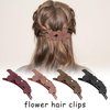 KICOSY 4PCS Flower Flat Claw Clips for Women Flat Claw Clips for Thick Hair Styling Clips No Bend Alligator Hair Clips Duck Billed Hair Clips Matte French Hair Clips Hair Barrettes