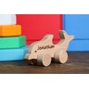Wooden Puppy Dog Push Toy, Waldorf and Montessori Animal Toy, Personalized Toy Gift, Gift for Baby Shower, Wooden Toy, Personalized