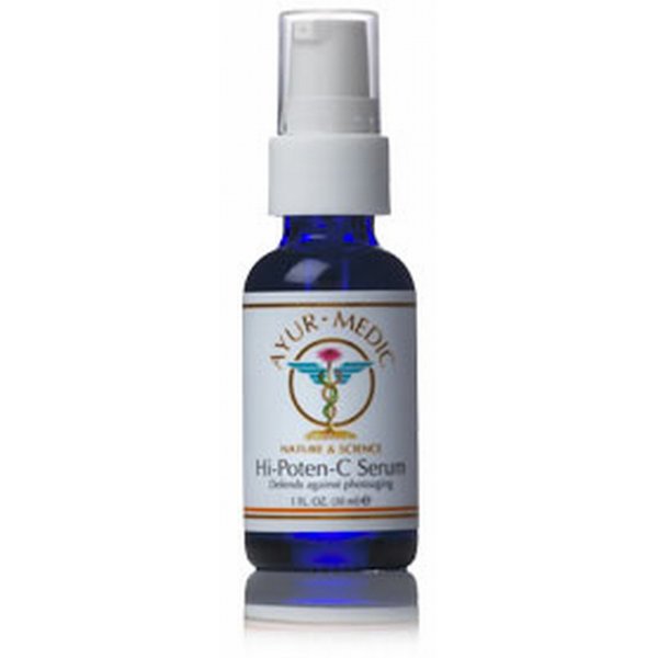 Ayur Medic Hi-Poten-C Serum - Vitamin C Face Serum, With 10% BV-OSC Stable Vitamin C, Vitamin E, Neossance Squalane, and Antioxidant Blend. For All Skin Types 1oz.