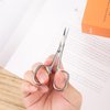 Cuticle Scissors Extra Fine Curved, Nail Scissors Extremely Slim Eyebrow Scissors Small Manicure Scissors with Precise Pointed Tip Grooming/Beauty Scissors for Beard Eyelash Mustache Nose Hair