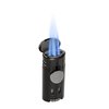 Xikar High Performance HP4 Diamond Quad Flame Cigar Lighter, in Attractive Gift Box, in-line Fuel Adjustment Wheel, Oversized Double EZ-View Fuel Windows, Matte Black