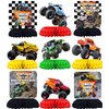 Monster Truck Party Decorations - Honeycomb Centerpieces for Kids' Monster Truck Birthday and Baby Shower Table Decor